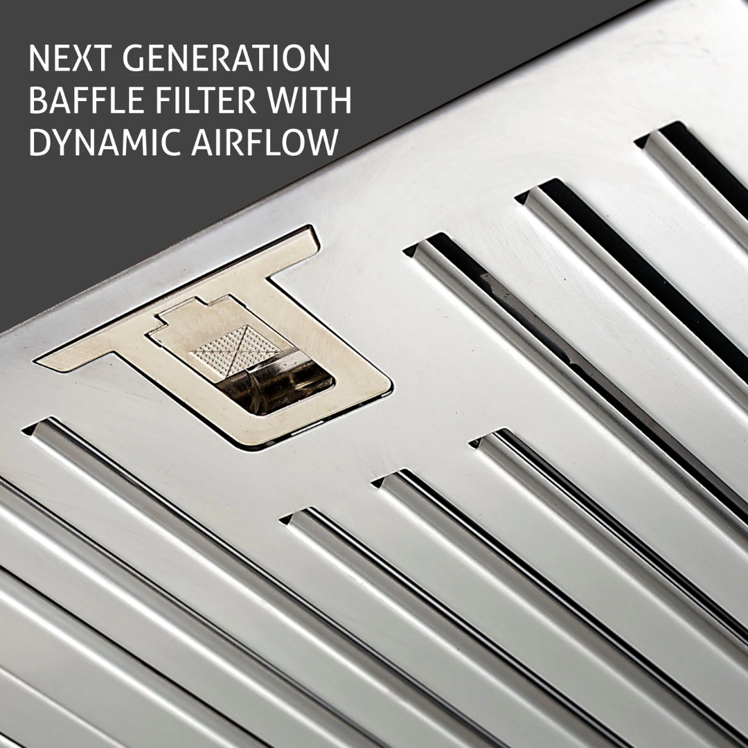 Glen 60 cm Pyramid Shape Baffle filter Kitchen Chimney - CH 6050 Junior DX BLK