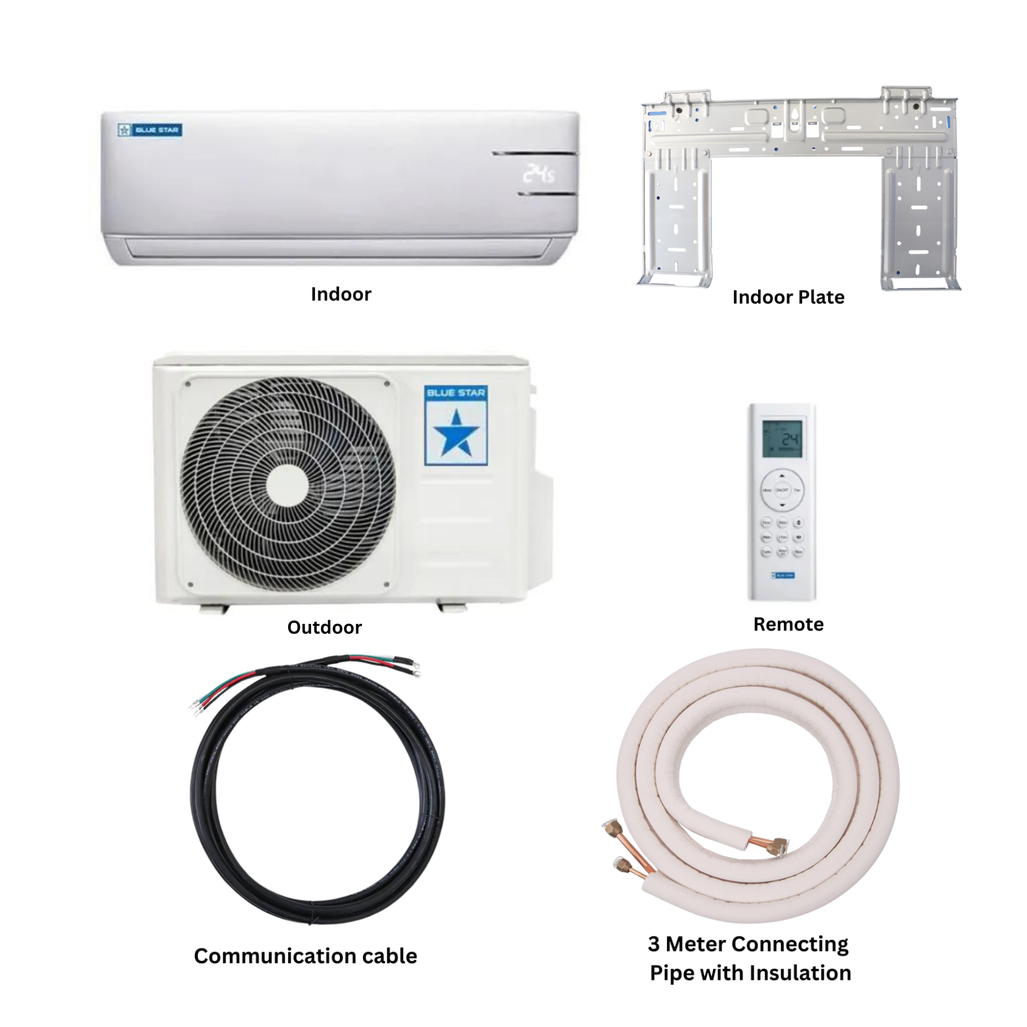 Blue Star 2.0 TON Wall Mount Inverter Type Split Air Conditioner
