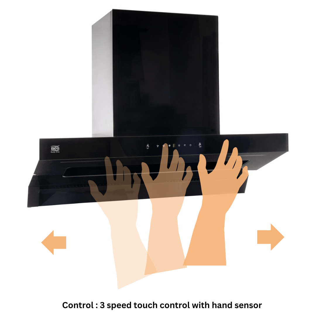 Neo 90 cm Filterless Wall Mount Chimney - Maxima 