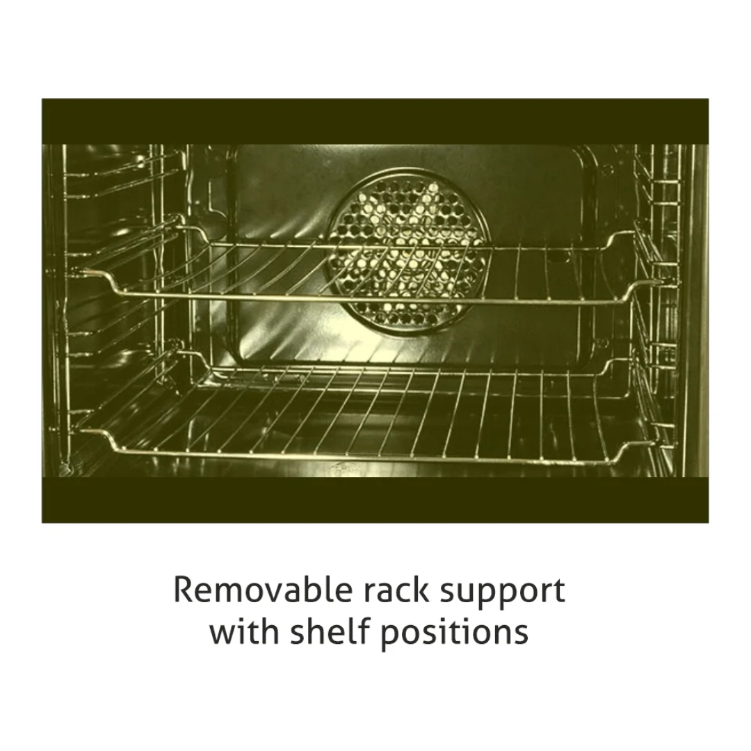 Glen 8 Function 65 Ltr Bulit In Oven - BO 660 MR+Turbo Black
